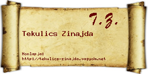 Tekulics Zinajda névjegykártya
